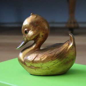VTG 1950s Freeman & McFarlin Signed Gilded Duck